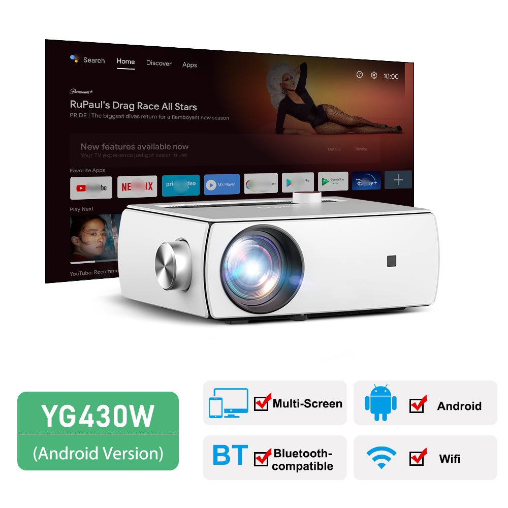 Full HD WiFi Android Smart Phone Projector Projector 1920 X 1080P LED Video Home Cinema 3D Beamer