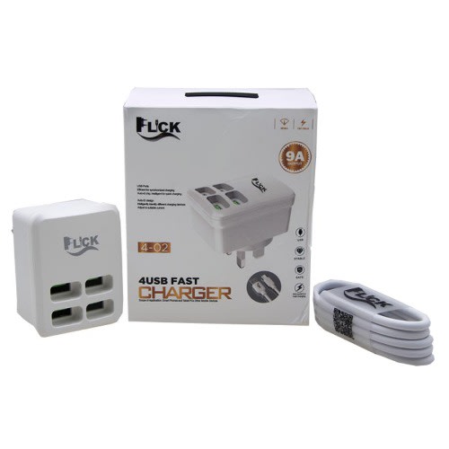 Wall Charger -3 Mouth Plug -4 USB Ports