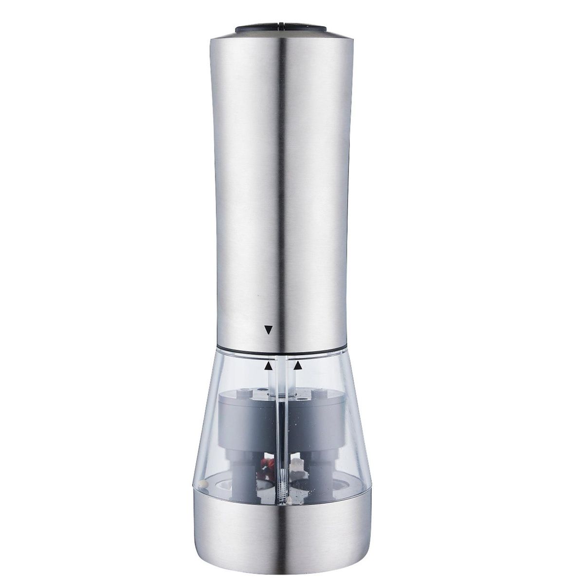 One Touch Salt Pepper Grinder Gravity Induction Electric Salt Pepper Silver