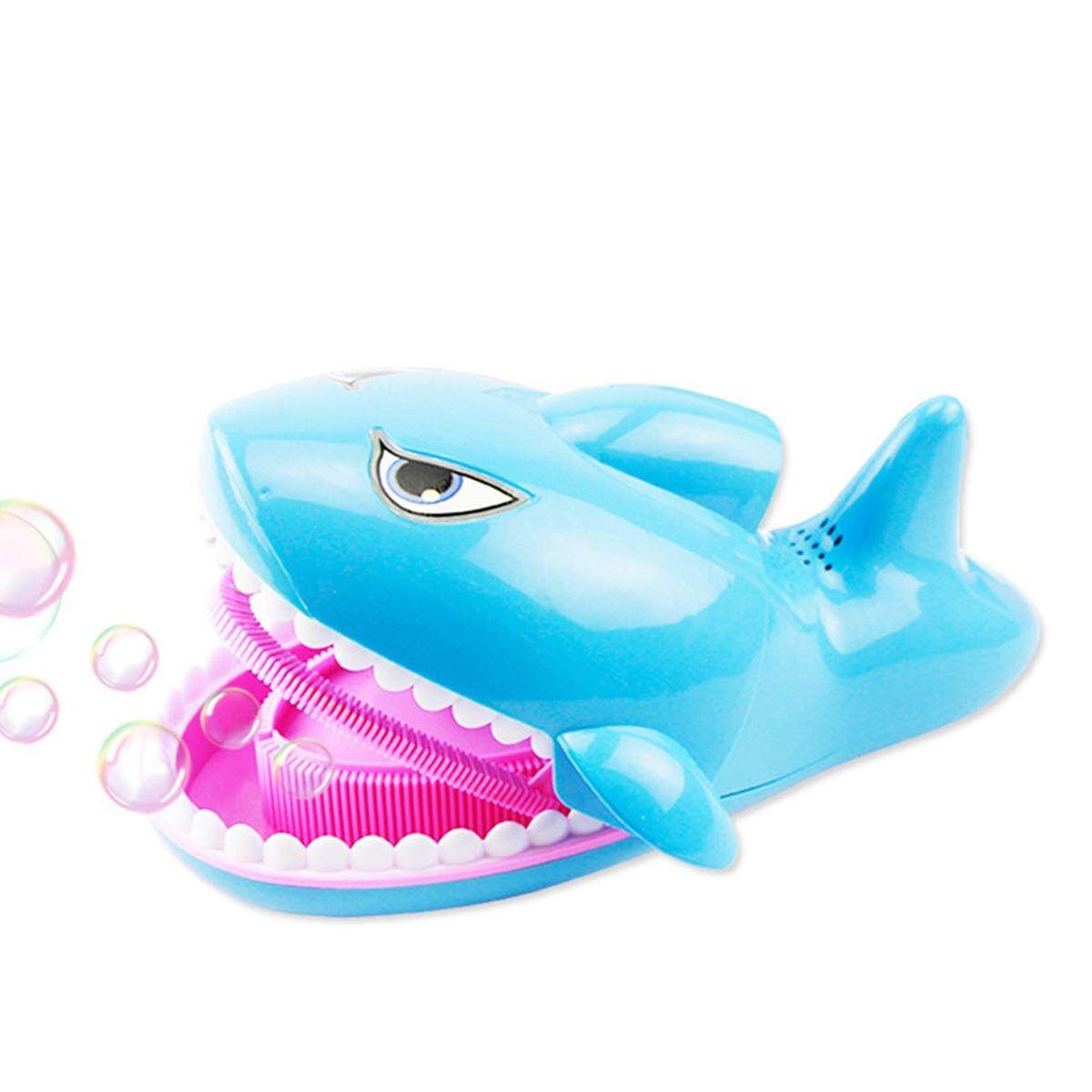 Shark Luminous Automatic Electric Bubble Machine Blower Birthday Party Bubbles Blue (blue)