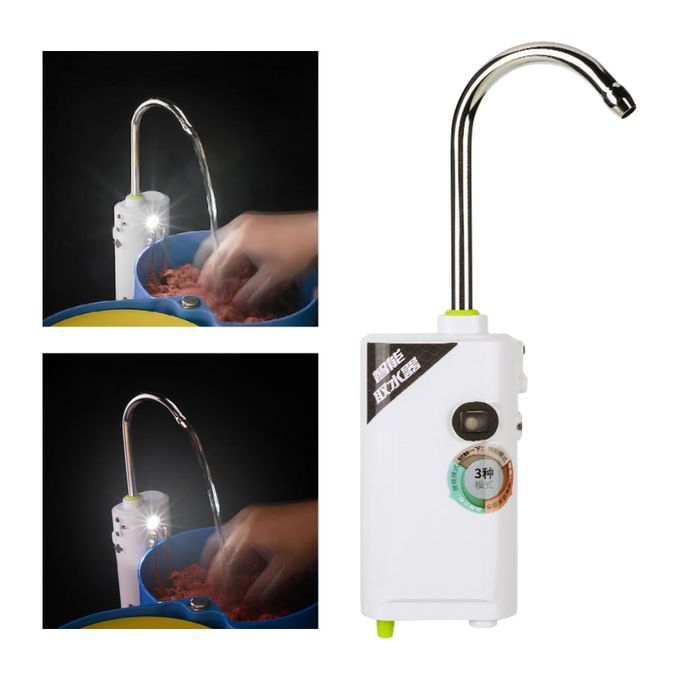LED Portable Induction Water Absorber Rechargeable Oxygen Pump White