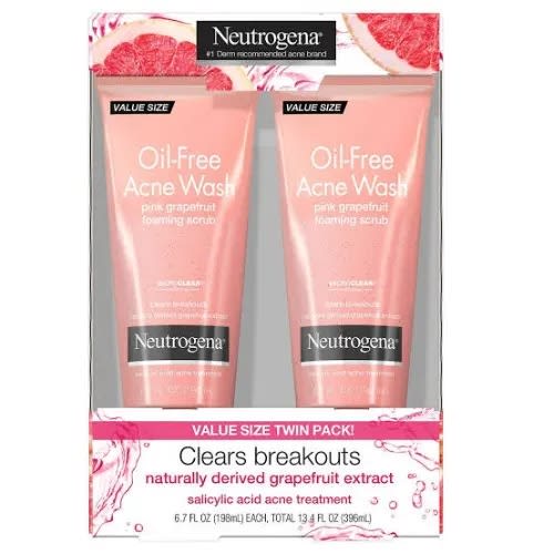 Oil-free Acne Wash - Pink Grapefruit - Foaming Scrub - 6.7oz - Pack Of 2