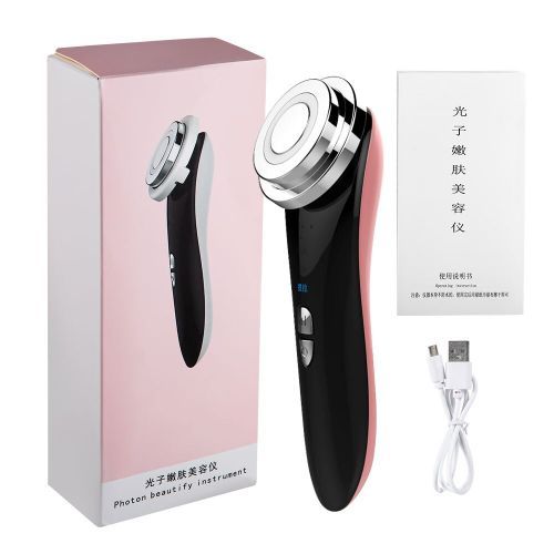 Ultrasonic Beauty Instrument LED Photon Skin Tightening Mesotherapy Face Cleansing Massage Face-lift Beauty Skin Care Tool