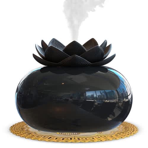 Ceramic Cute Lotus Aroma Diffuser Humidifier For Home And Offices - 200ml