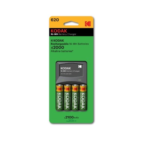 Kodak Charger For 4 Battery AA // AAA Size - Comes With 4 AA -2100Mah Batteries