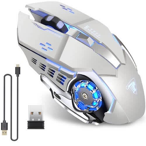 Zornwee Wireless Rechargeable Gaming Mouse - Led Light Gaming Mouse