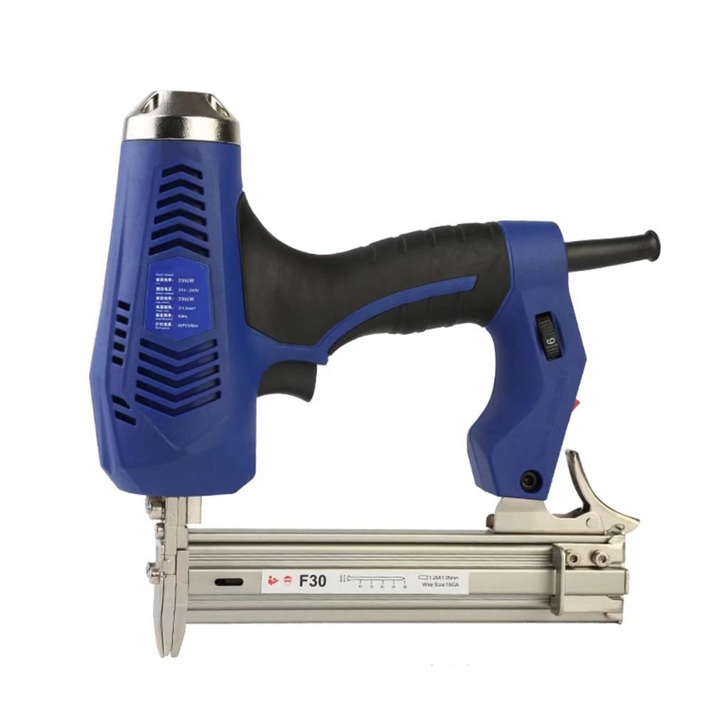 220V Dual Use Electric Nail Gun Carpentry Code Pin Straight Nailer Stapler Woodworking Furniture Staple Gun F30/K425 45PCS/MIN