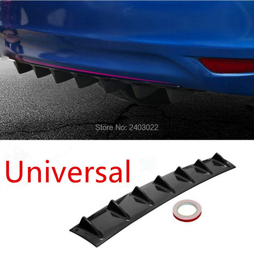 Abs Plastic Universal Black Rear Bumper Lip Chassis Spoiler