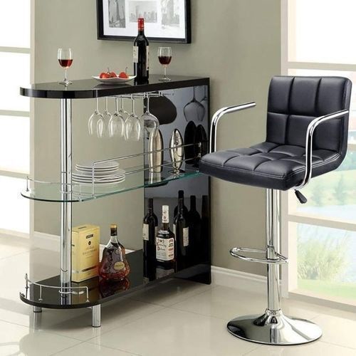 High Class Vgc Swivel Adjustable Bar Stool - (Black)