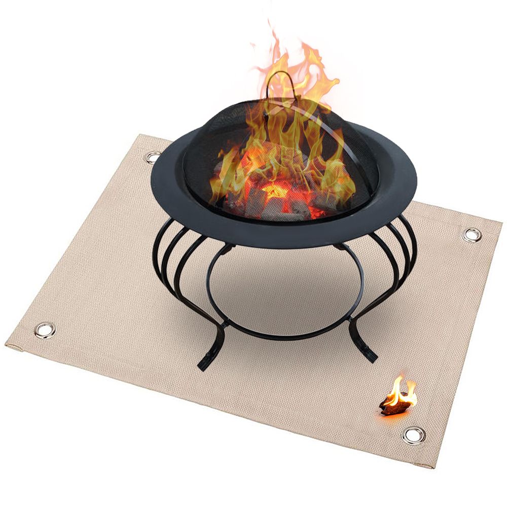 Outdoor Camping Fireproof Ember Mat Fire Pit Mat Grill Stove