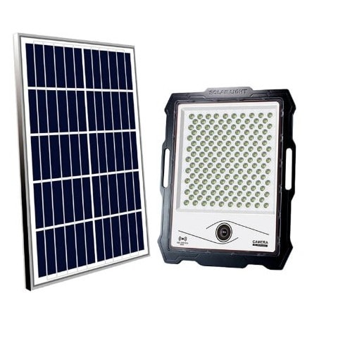 Outdoor Solar Flood Light With Cctv Camera - 100w
