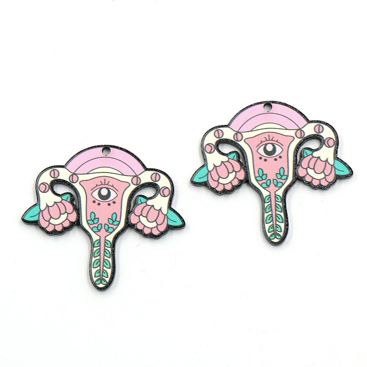 Set of 4 New product CN Uterus My Body My Choice  For earring  acrylic women's jewelry accessories