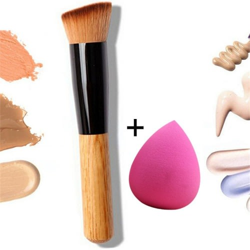 Make Up Accessories - Brush + Sponge + Blender