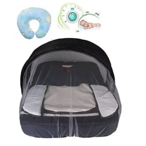 Baby Bed With Detachable Mosquito Net - 110 X 70cm