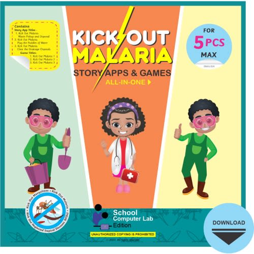 Kick Out Malaria Story Apps And Games - School Computer Lab - All-in-one Suite - For 5 Pcs