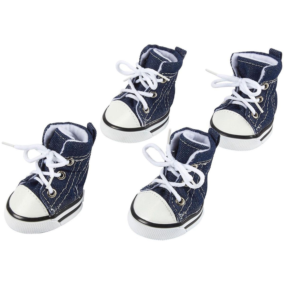 4Pcs Shoes Non-slip Breathable Cloth Fashion Puppy-Blue