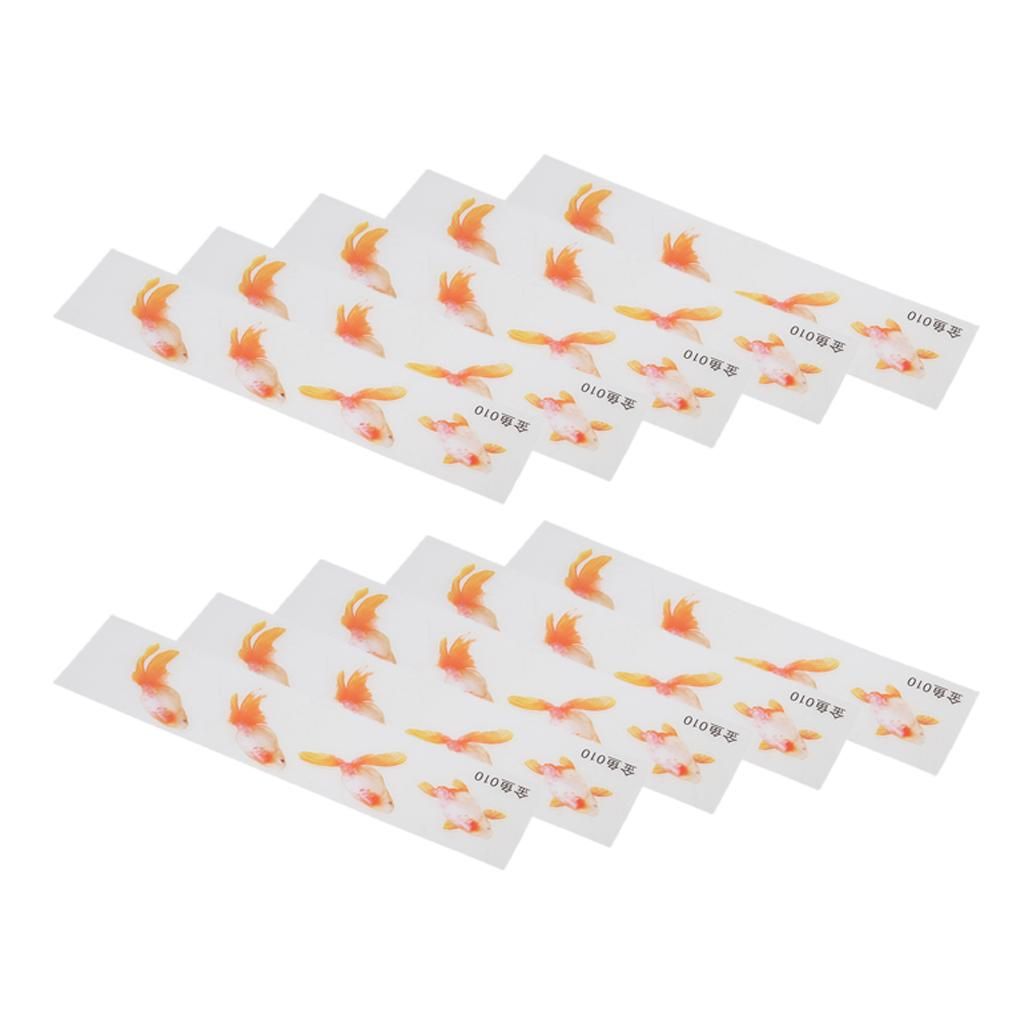 10Pcs 3D Transparent Film Sticker Resin Material