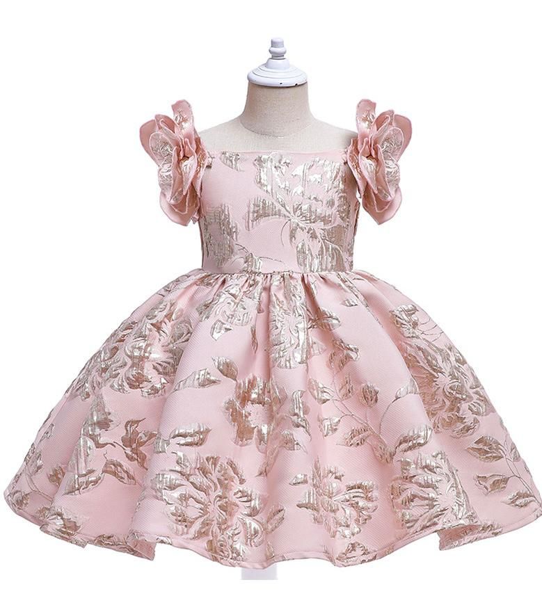 Peach And Gold Party Dress