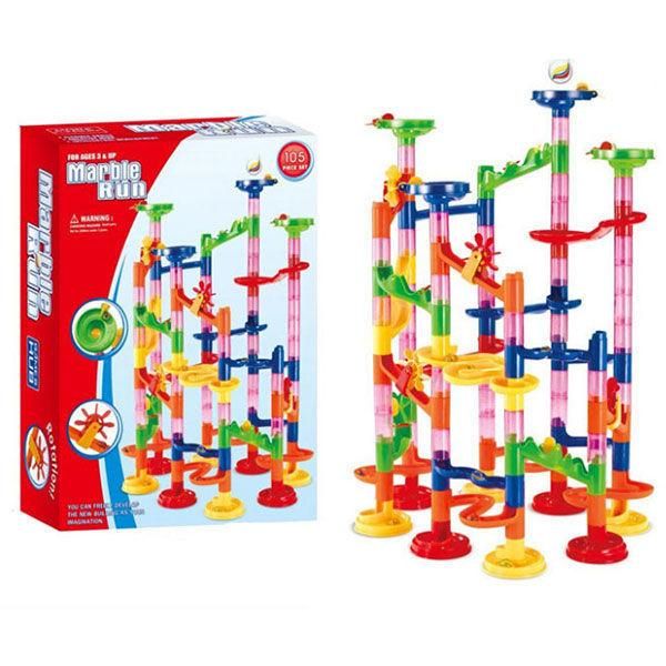 105pcs DIY Maze Balls Track Building Blocks Toys For Children Construction Marble Race Run Pipeline Block Educational Toy Game