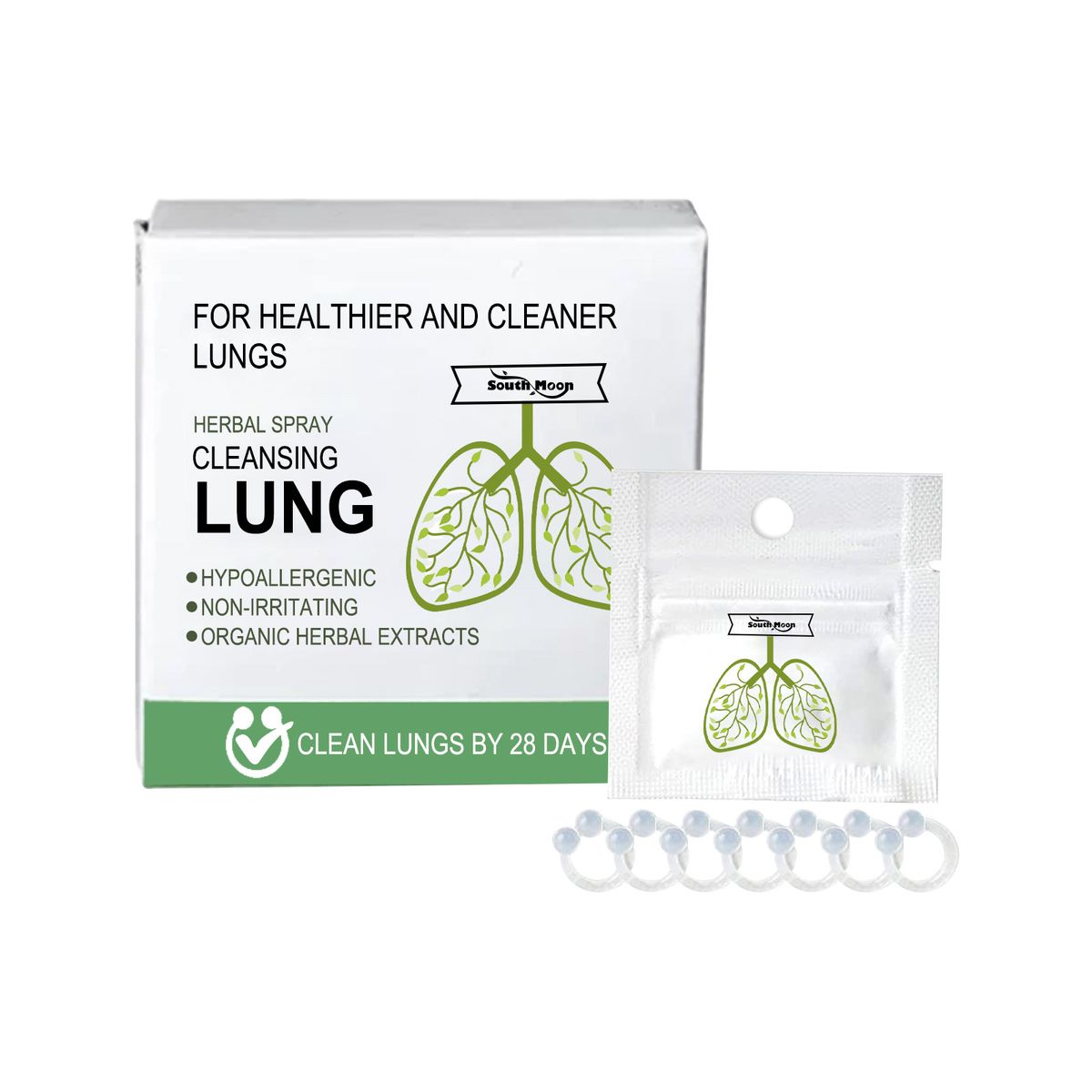 7PCS Herbal Lung Cleanse   Repair Nasal Nose Ring