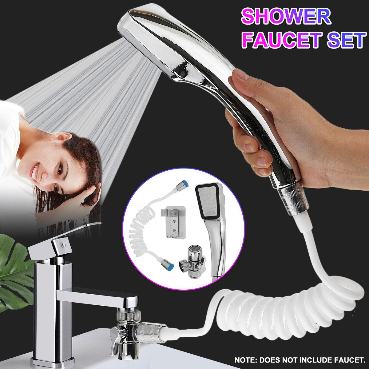 Bathroom Sink Shower Faucet Sprayer Set External Faucet Shower Clean Sprinkler Type A