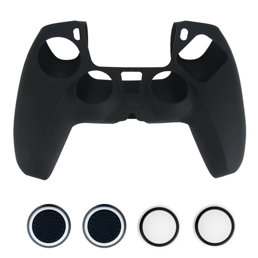 Anti-Slip Silicone Case Cover Joystick Cap For  PS5 Black