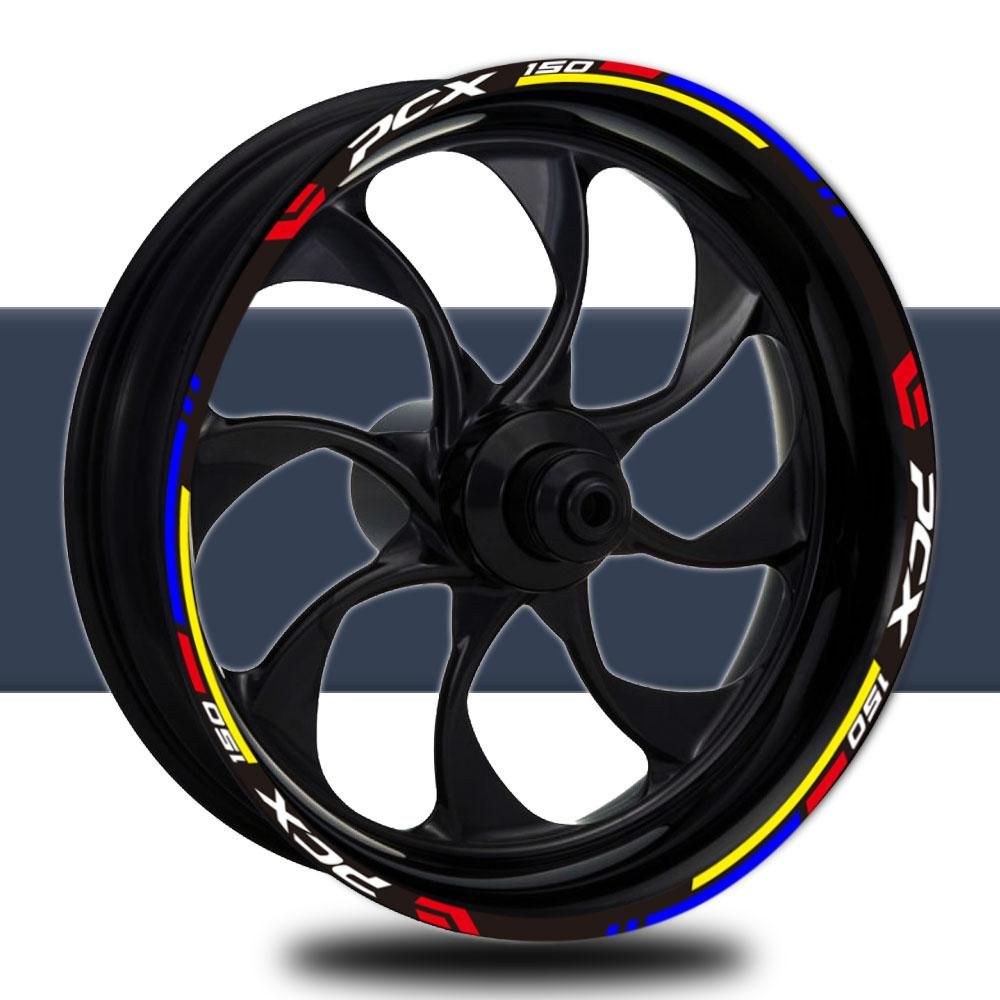 Reflective Motorcycle Accessories Wheel Sticker Inside of Hub Decals Rim Stripe Tape For Honda PCX150 pcx150