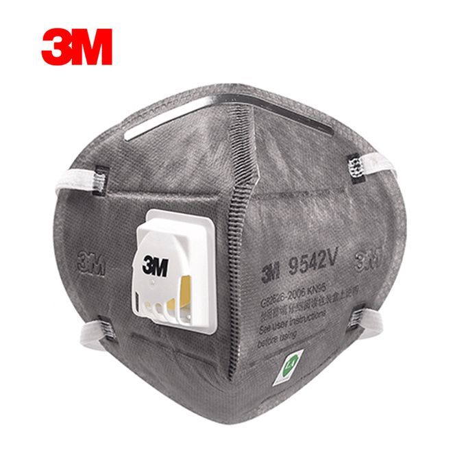 3M 9542V KN95 Particulate  With Valve Actived Carbon Mask