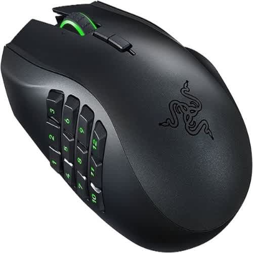 Naga Prowireless Gaming Mouse - Interchangeable Side Plate W/ 2/ 6/ 12 Button Configuration