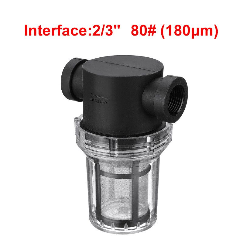 6 Size Tap Water Pipe Filtration Mesh Strainer Water Pump Filter Plastic Transparent E