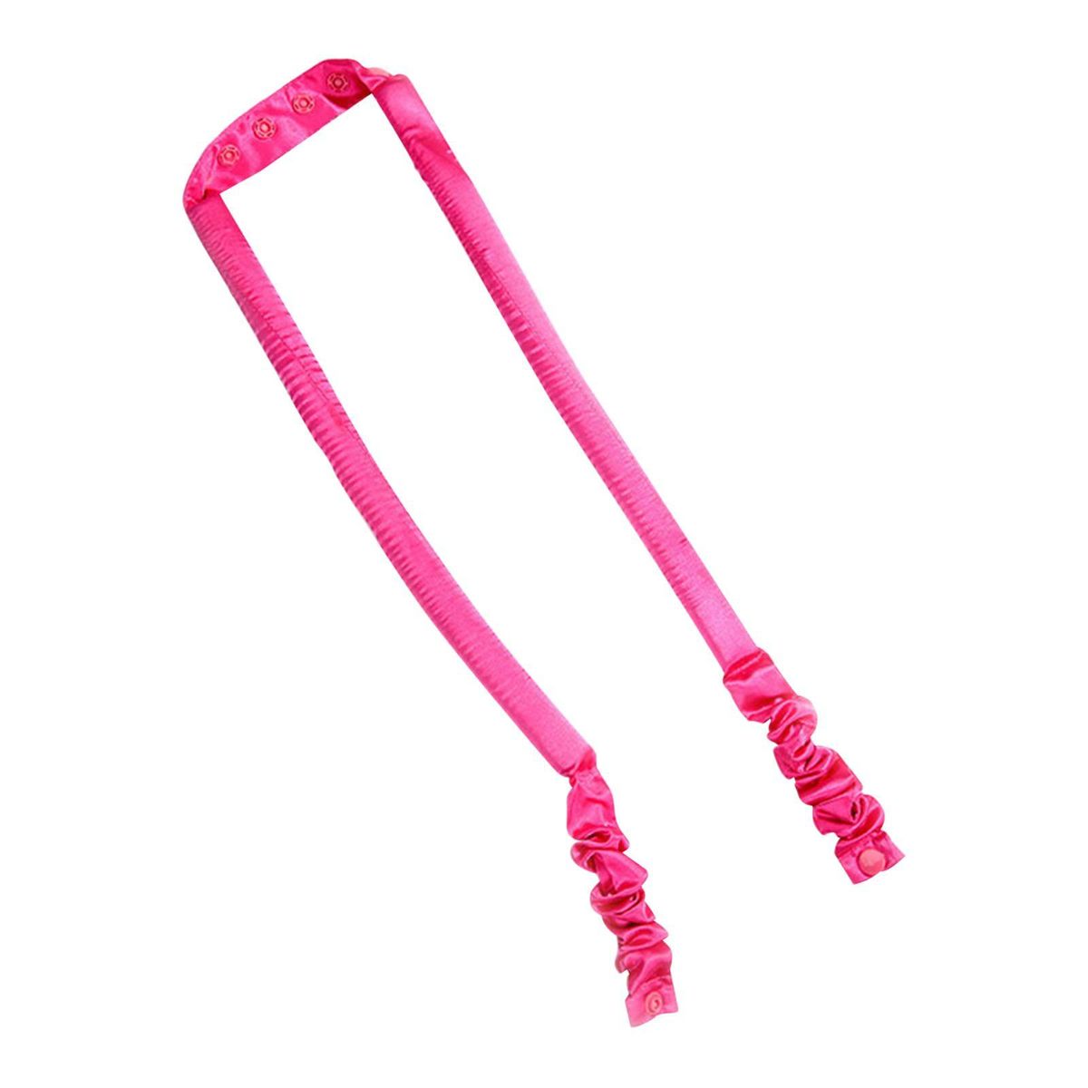 Heatless Curling Rod Curls Silk Ribbon  Sleeping Rose Red