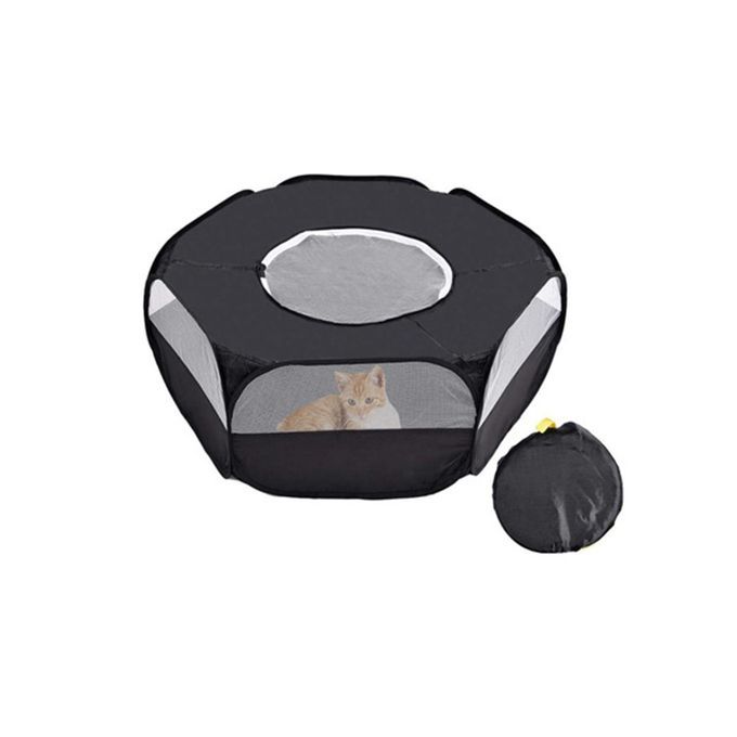 Portable Animal Playpen Outdoor Exercise For Small Cat With Cover