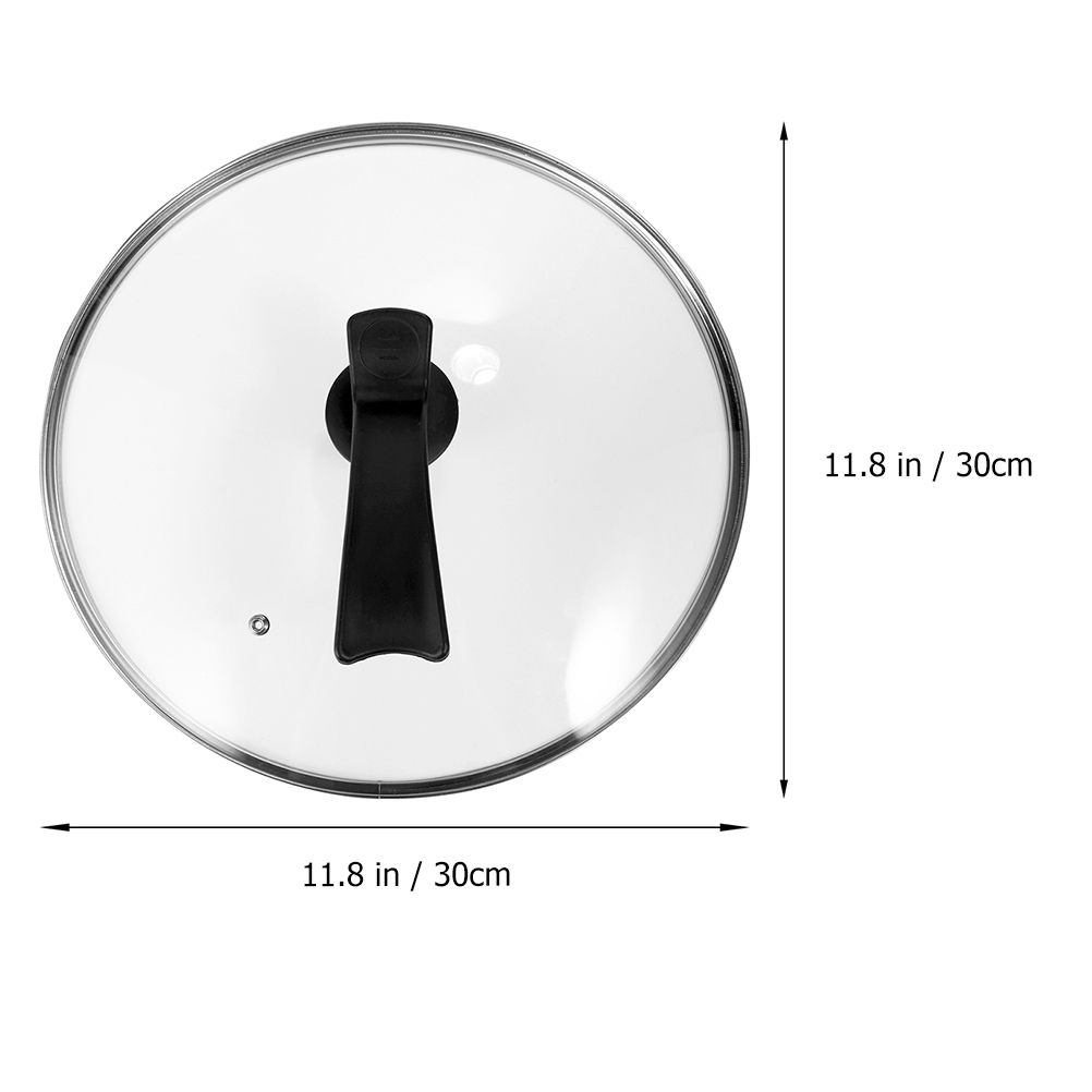 1Pc Kitchen Universal Round Pot Lid Transparent Glass Pan