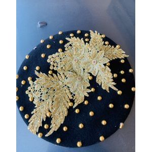 NEW TRENDY BEADED BERET FADED BERET