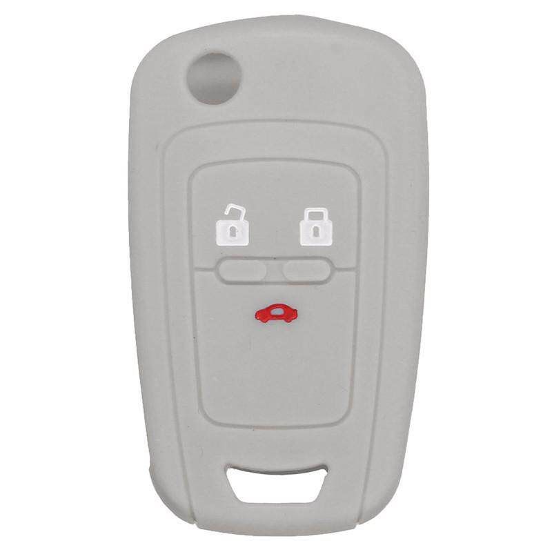 Fit For CHEVROLET CRUZE MALIBU SONIC Silicone Key Remote HOLDER Case Cover FOB Gray Gray
