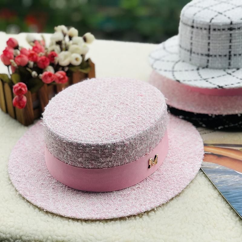 M flat top straw hats female mixed color Beach Hat Lady boater Sun Caps m Panama fedora women's cap