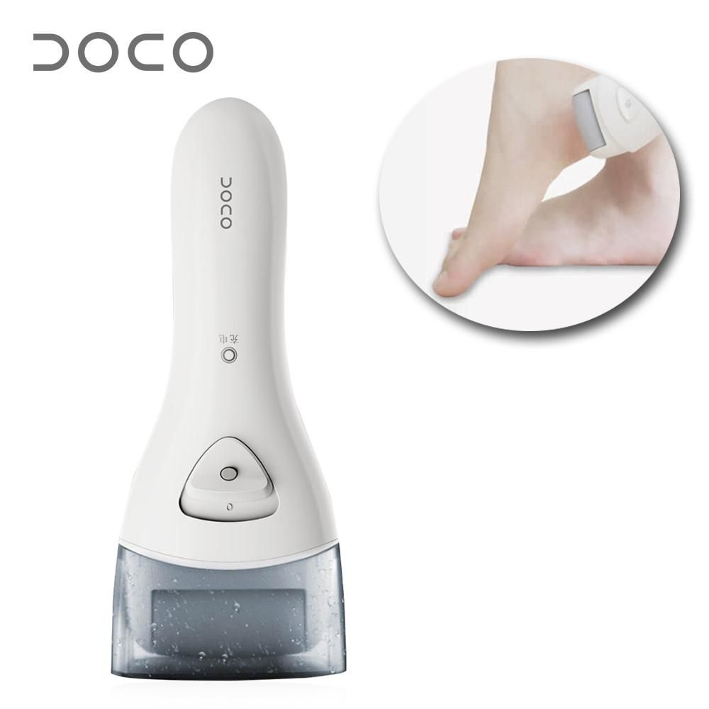 DOCO Electric Foot Scrubber Dead Skin Callus Remover Feet Care Powerful Foot Callous Removal Electric Foot File Roller Perfect Heel Spin Eelt Remover Rechargeable Scrubber