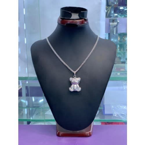 Men's Necklace With Teddy Bear Pendant