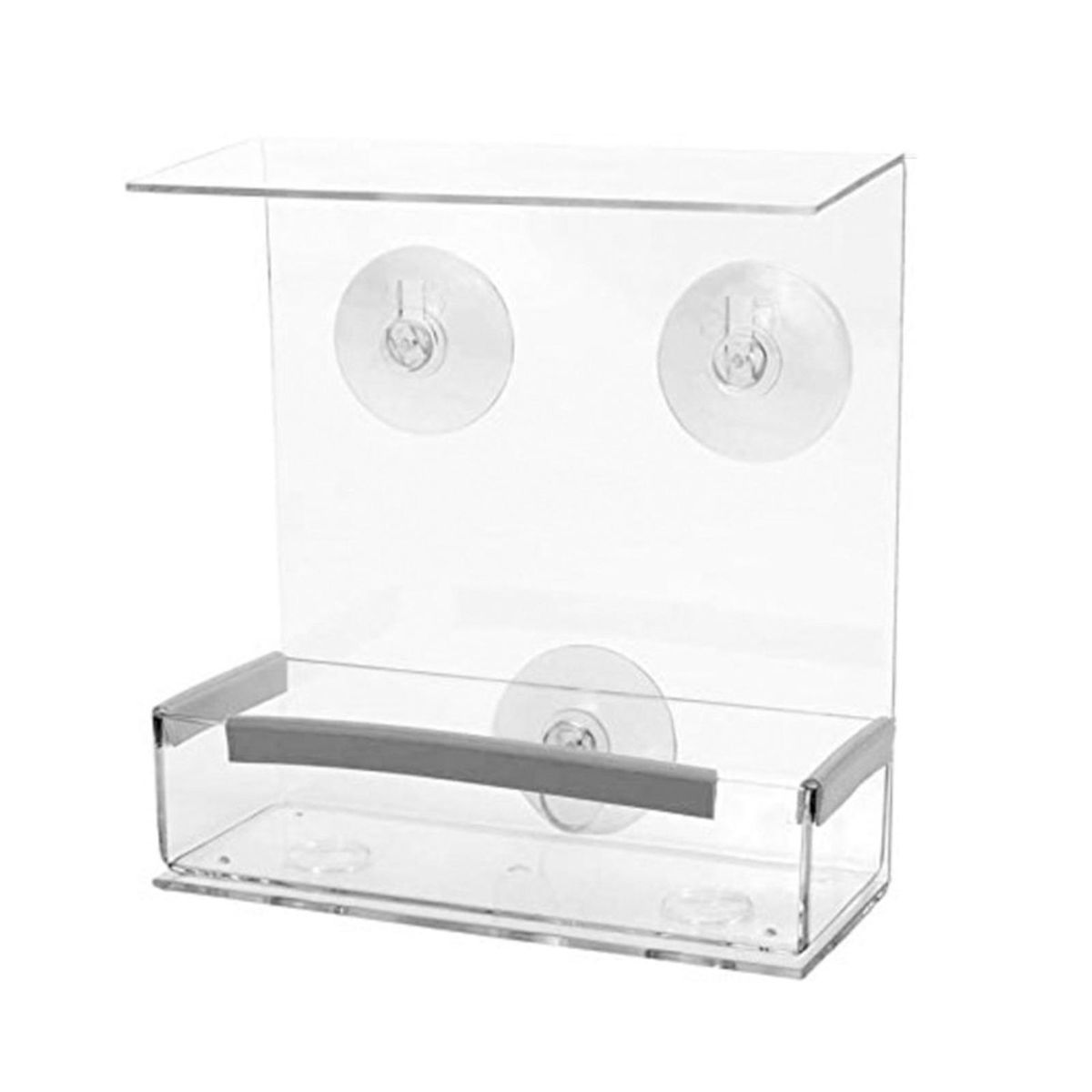 Window Bird Feeder Large Capacity Window Parrot Feeder Transparent