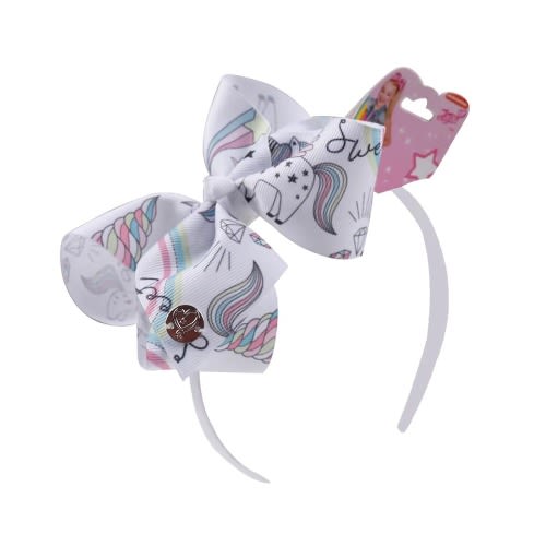 Headband Hair Bow- White