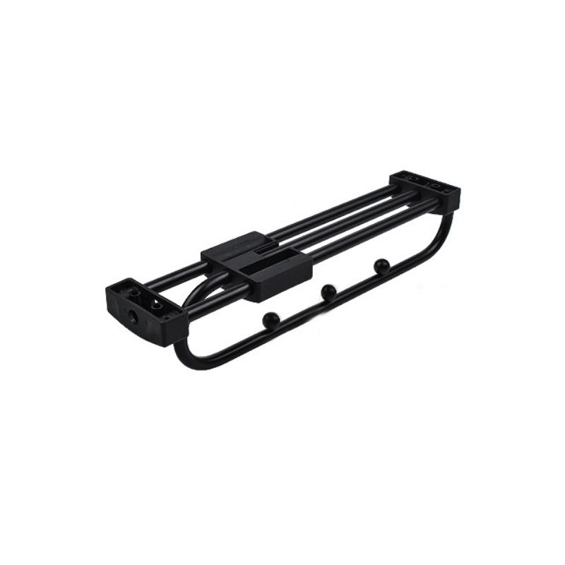 Y03 Black 10 Inches 4 Beads Wardrobe Hanging Rod Clothes Rai