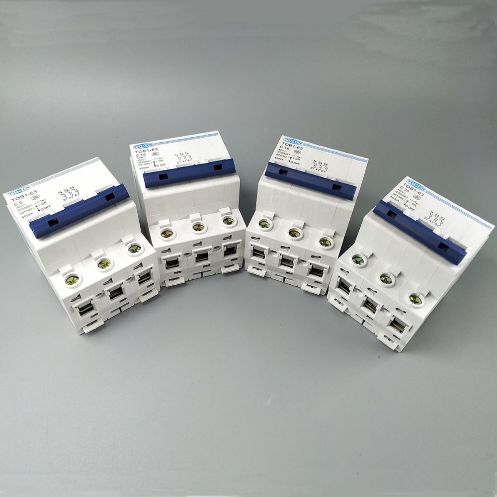 3P Type Circuit Mini AC 60HZ 230 400V~ 50HZ MCB TOB1-63