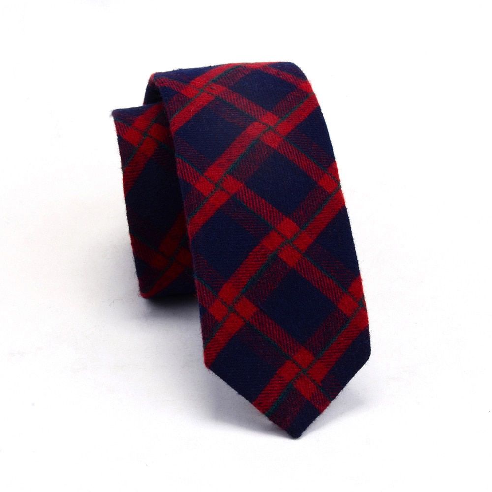 GUSLESON Quality Cotton Slim Tie Fashion 6cm Wool Cashmere
