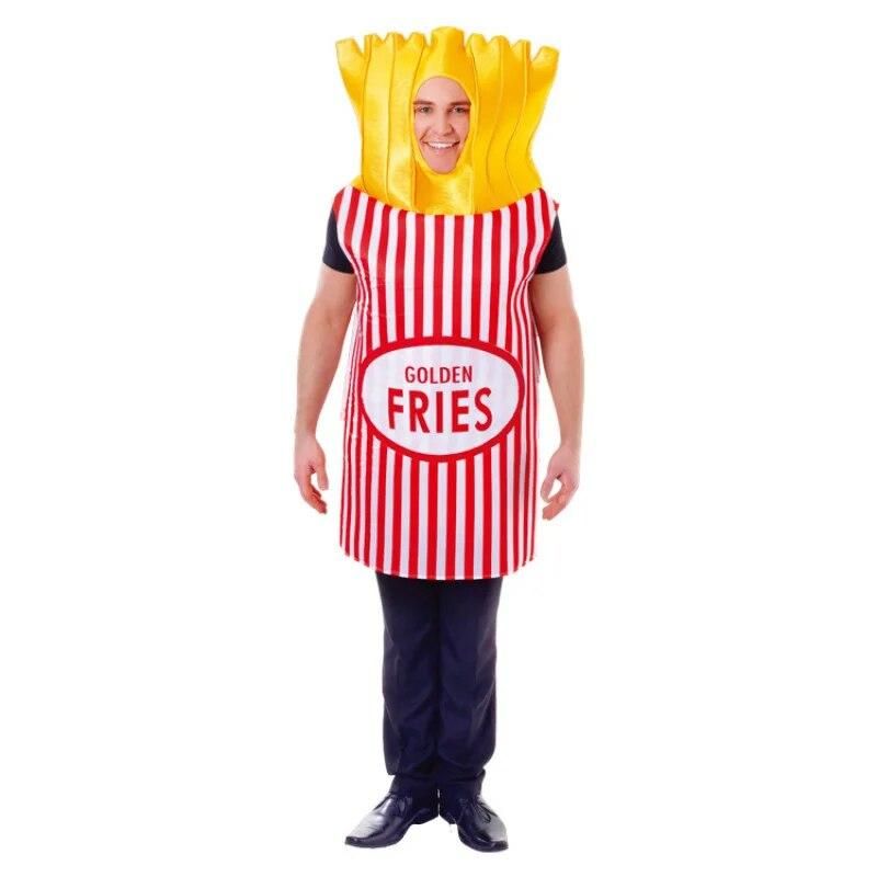 Cosplay Carnival Fun Food Party Costumes French Fries Clothing Halloween Party Porps