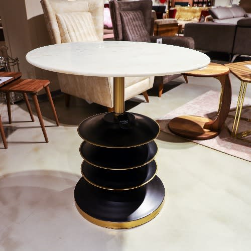 Vento Furniture Metal Coffee Marble Table