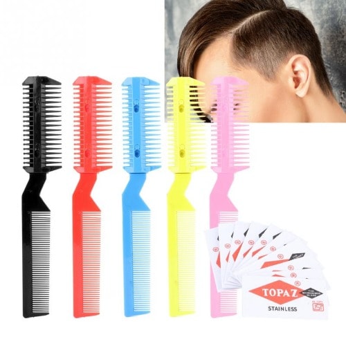 Hair Thinning Shaper Cutting Comb Salon Hair Styling Trimmer   5 Pieces