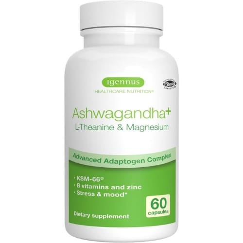 Ashwagandha+ L-theanine & Magnesium Adaptogen Complex - 60 Capsules