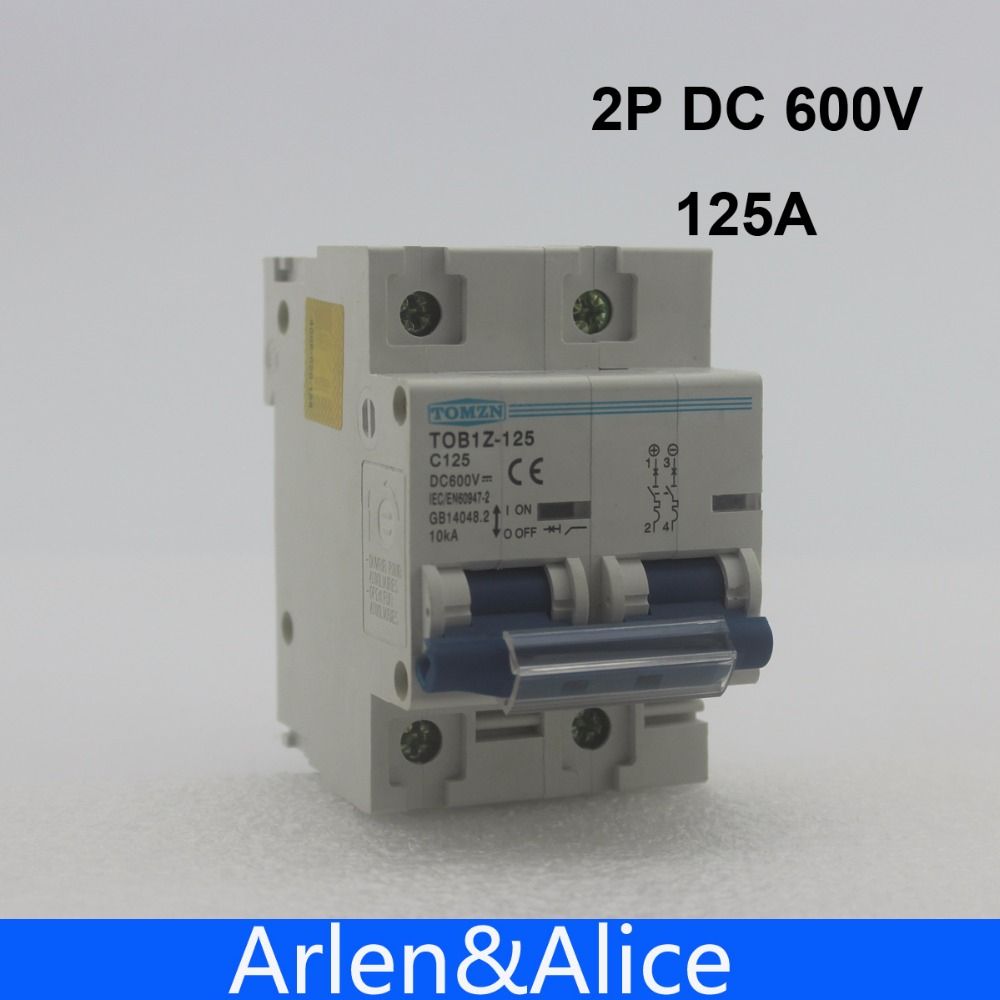2P 125A DC 600V Circuit Breaker FOR PV System Curve