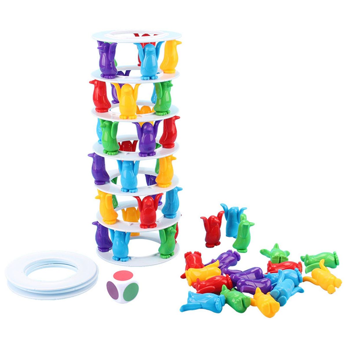 1 Set Block Tower Toys Tower Collapse Balance Blocks