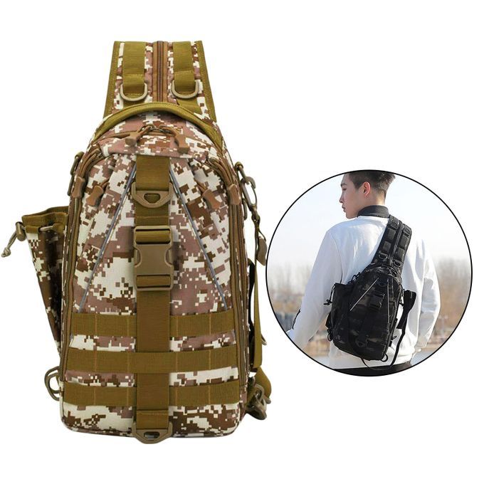 Durable Sling Bag Travel Fanny Pack Bags Molle Backpack Desert